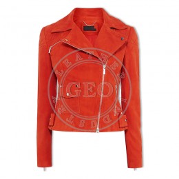 Goat Suede Genuine Leather Jackets for Women Chic